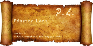 Pásztor Leon névjegykártya